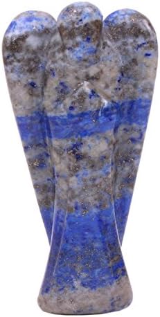 Excel Lapis Lazuli Crystal Angel - Ručna isklesana figurica Guem Gem kameni za kristalne rešetke - 2 inča