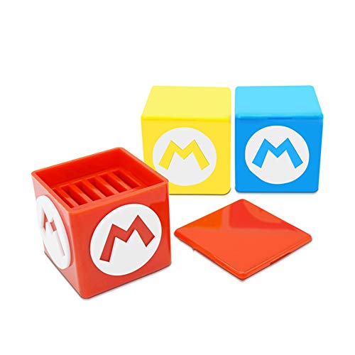 Futrola za kartice za igru za Nintendo Switch,DUMean TF kutija za skladištenje kartica Mario Shockproof Hard Shell Game Storage Box za Nintend Switch NS igru do 8 komada NS kartica za igru i 4 TF kartice, žuta