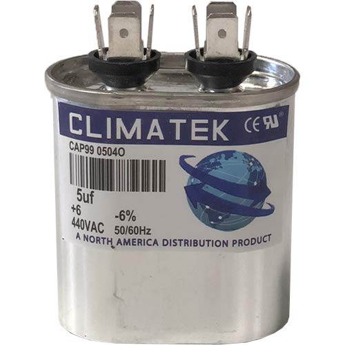 ClimaTek Ovalni kondenzator-odgovara York 024-20043-700 S1-02420043700 / 5 UF MFD 370/440 volt VAC