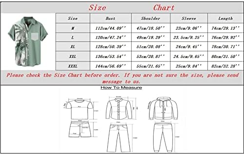Bmisegm Summer Mens Casual Shirts Mens 3d Digitalna štampa džepna kopča rever kratki rukav Shirt