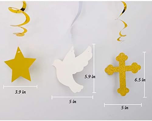 Prvo Pričešće viseći Kovitlaci krštenje dekoracije za dječake djevojčice Baby Shower Party dekor - 22 kom
