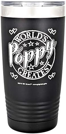 Poppy-Worlds Greatest Mak-gravirana čaša od nehrđajućeg čelika vakum izolovana velika putna šolja za kafu