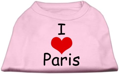 Volim Paris dizajn tiskane majicu za pse sivi xs