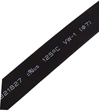 X-dree 7mm izolirane cijevi za cijev od cijevi od 4,5 m Dužina crna (Tubi termorestringenti termorestringenti