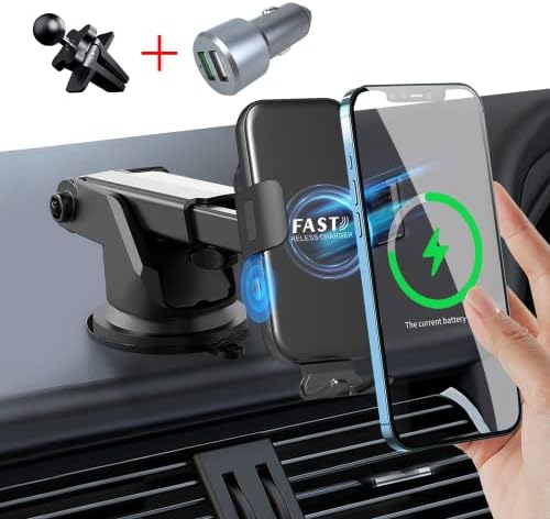 Auto držač za bežični punjač Mount s montiranim senzorom Auto-stezanje, kolor Rokk Holder punjač sa 15W punjenjem telefonske ventilatore za prtljažnik za iPhone Google Pixel 6 Pro sa auto punjačem