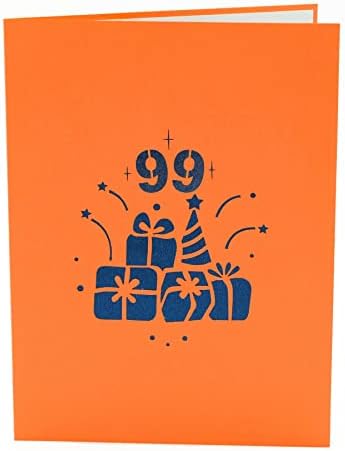 Rykamia 99. rođendan Pop up kartica, Deluxe rođendanska čestitka za 99 godina, 99. rođendanska čestitka za
