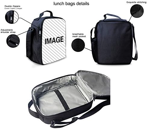ELEQIN Water Tennis Printed Schoolbag + torba za ručak 2pcs students Bookbag Teens ruksak Set