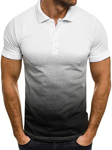 Muška kratka rukav boja blok T Shirt gradijent štampani kratki rukav Golf majice za muškarce Summer Casual