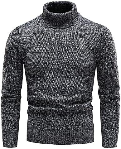 Dudubaby Plus džemper za mensweater džemper s visokim vratom Čvrsta boja tankog džemper plus džemperi