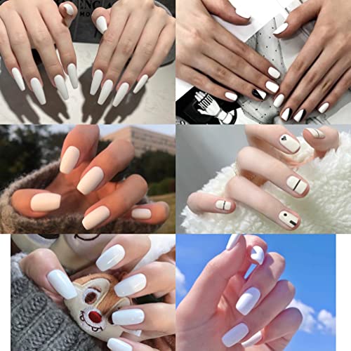 Skexiod Gel lak za nokte, 15ml čisto bijele boje Soak Off LED UV Gel za nokte za Nail Art Starter manikir DIY kod kuće ili profesionalni Salon, 0.5 oz