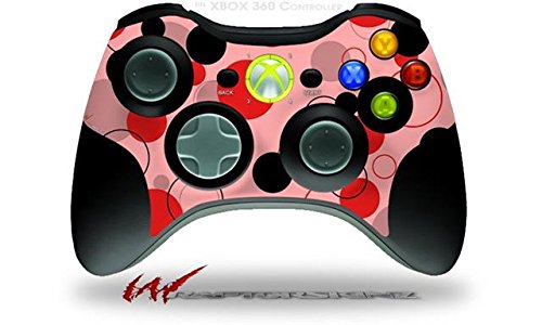 WrapTorSkinz decal Style Kompatibilan je s Xbox 360 bežičnim kontrolerom - puno tačaka crveno na ružičastoj