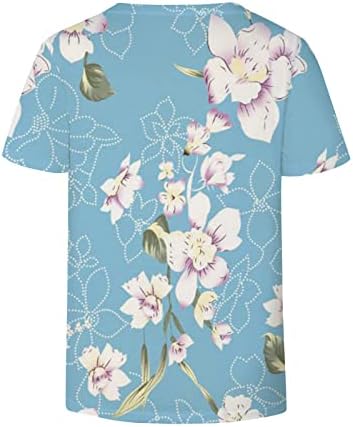 Majica bluza za djevojke Ljeto jesen kratki rukav meka udobna odjeća pamuk v izrez grafički ručak