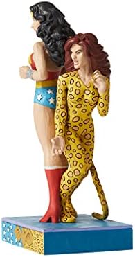 Enesco DC stripovi Jim Shore Justice League Wonder Woder Wome i geparda Figurine, 8,5 inča, višebojna