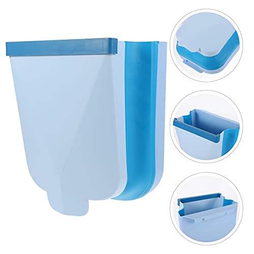 Kabilock plastične kante viseće kante za smeće sa vratima sa poklopcem ili ispod sudopera montažna kompost bin otpadne korpe za smeće za kuhinju pelena za bebe RV kupaonica svijetlo plavi kantu za smeće