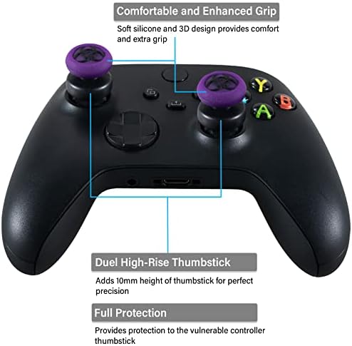 Playrealm bez pada sa palčići zupčani i silikonski prikrivanje 2 seta za Xbox seriju X / S & Xbox One S / X kontroler