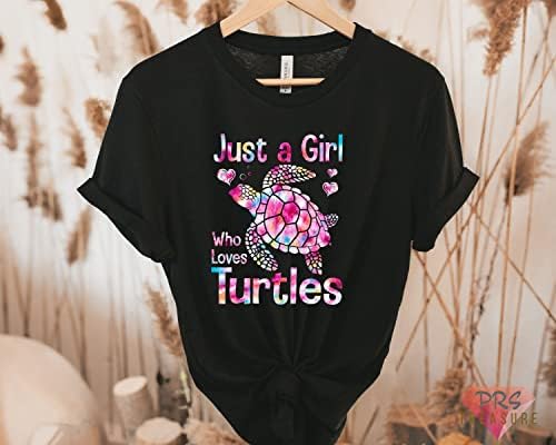 Just A Girl Who Loves Turtle Shirt Pet Reptile Shirt Box Turtle Lover Gift Tortoise Shirt Marine Biologist Gift