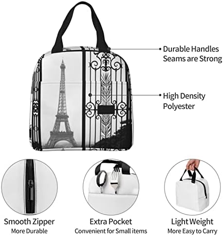 Aseelo Paris Eiffelov toranj sa printom izolovana torba za ručak prenosiva Aluminijumska folija zadebljana torba za ručak sa torbom od pirinča
