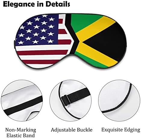 Maska za spavanje zastave Sjedinjenih Država i Jamajka sa podesivim kaišem mekih oka zatamnjenja za spavanje
