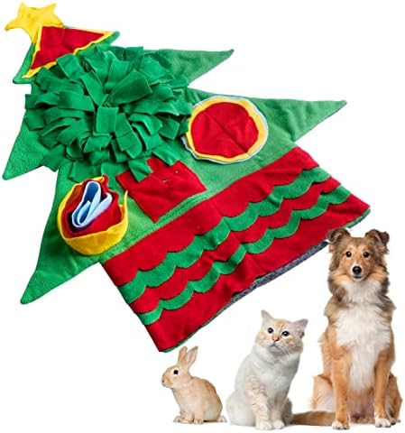 Snuffle Mat za pse, Set od 4 Božićne čarape, Lopta, šešir interaktivne igračke za pse za dosadu, igračke
