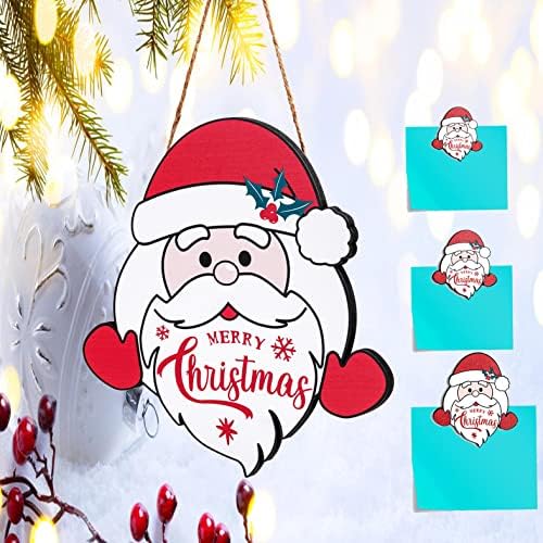 Božićni santa viseći zidni zid Zidni kratki božićni ukrasi sa 3kom crtanom drvetom Santa Claus Magneti Prozor