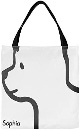 Platnene torbe personalizirane torbe za žene i djecu Cat / dag / Monkey tote torba Školska torba preko ramena