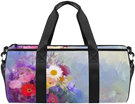 MaMacool Vintage Flowers ulje na platnu torba za nošenje preko ramena platnena putna torba za teretanu Sport