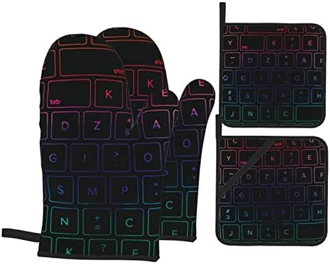 Geek Rainbow tipkovnice otporne na toplinu, mitts i nosači lonca