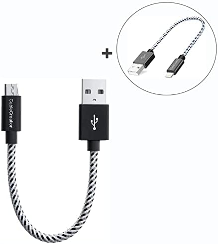 CableCreation Short Micro USB kabel 0.5ft snop sa kratkom munjom do USB kabla [MFI certificirani]