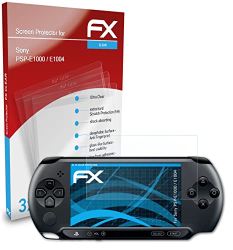 Atfolix film za zaštitu ekrana kompatibilan sa Sony PSP-E1000 / E1004 zaštitom ekrana, ultra-clear FX zaštitnom folijom