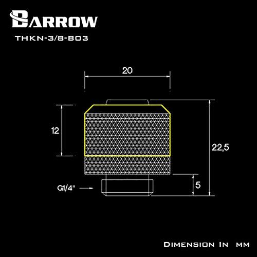Barrow G1/4 do 3/8 ID, 1/2 od kompresijski priključak za meke cijevi, zlato, 4 pakovanja