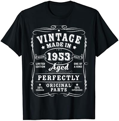 Vintage 70. rođendan dekoracije muškarci Funny 1953 70 rođendan T-Shirt