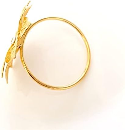 Gkmjki Hotel Gold Salven Buckles Mesh Cvjetni salvetni bušilica za prsten za salvetu prsten za usta