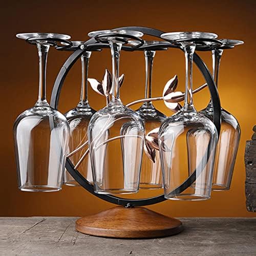 Gralaze metalni stalak za odlaganje čašica sa 6 kuka samostojećim elegantnim vješalicom za sušenje za sušenje za sušenje za sušenje visećih čaša organizator za barware stoltop