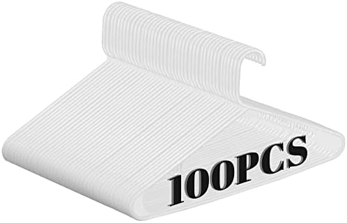 Zenstyle 100 pakovanje Standardne veličine Bijela plastična vješalica za odjeću lagani prostor