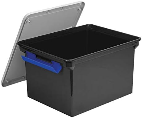 Prijenosni fajl Tote sa kutijom za skladištenje ručke za zaključavanje, pismo/legalno, crno / srebro, Prodaje